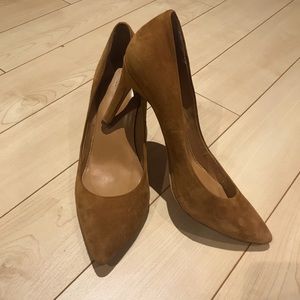 Jcrew Isabelle suede pumps in burnt sienna